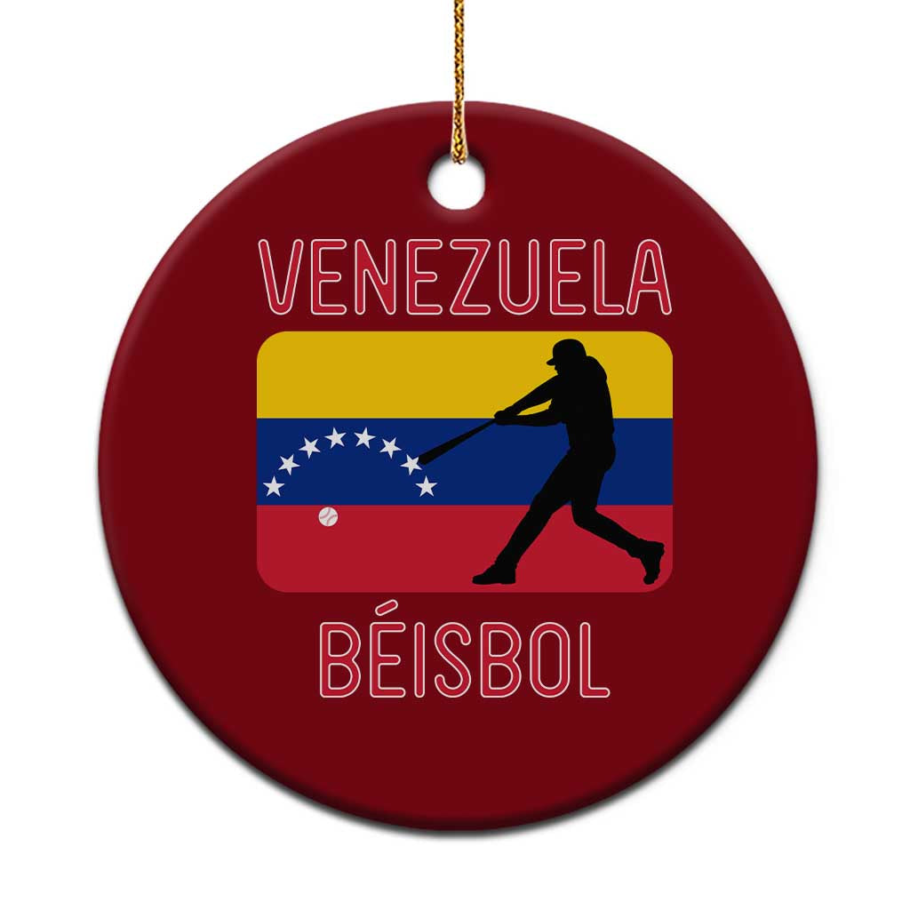 Venezuela Beisbol Flag Ceramic Ornament Venezuelan Baseball Pride Latino Sports Fans
