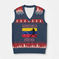 Venezuela Beisbol Flag V-Neck Knit Sweater Vest Venezuelan Baseball Pride Latino Sports Fans