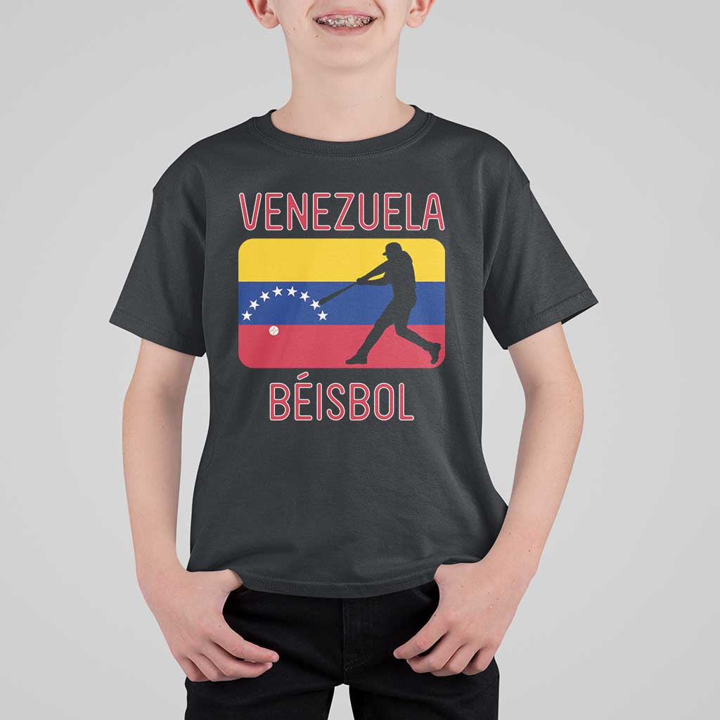 Venezuela Beisbol Flag T Shirt For Kid Venezuelan Baseball Pride Latino Sports Fans