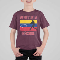 Venezuela Beisbol Flag T Shirt For Kid Venezuelan Baseball Pride Latino Sports Fans