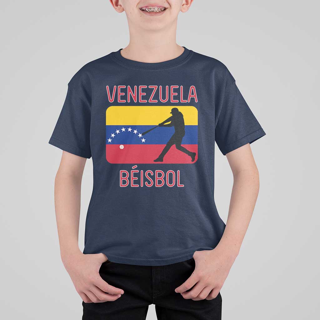 Venezuela Beisbol Flag T Shirt For Kid Venezuelan Baseball Pride Latino Sports Fans