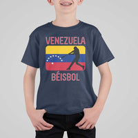 Venezuela Beisbol Flag T Shirt For Kid Venezuelan Baseball Pride Latino Sports Fans