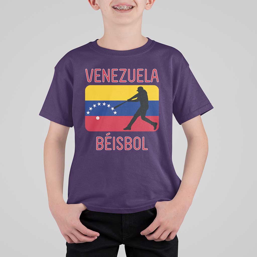 Venezuela Beisbol Flag T Shirt For Kid Venezuelan Baseball Pride Latino Sports Fans