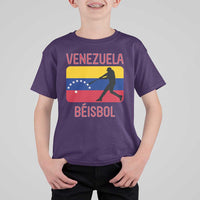 Venezuela Beisbol Flag T Shirt For Kid Venezuelan Baseball Pride Latino Sports Fans