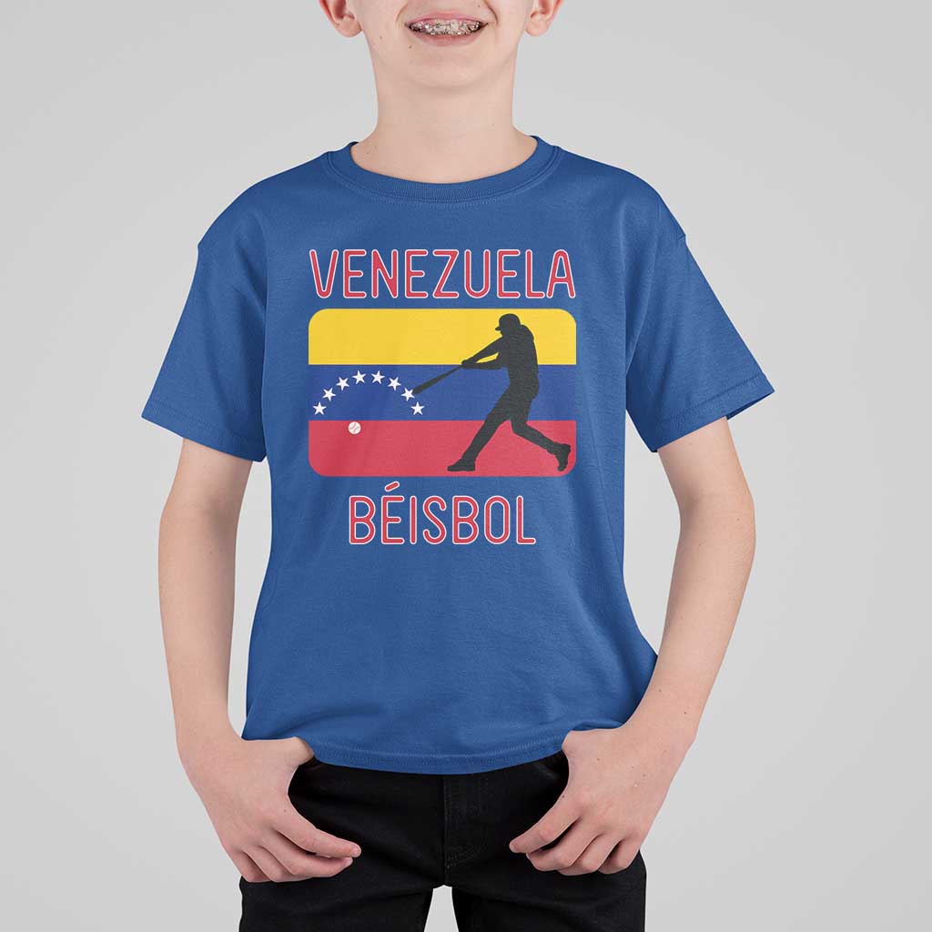 Venezuela Beisbol Flag T Shirt For Kid Venezuelan Baseball Pride Latino Sports Fans