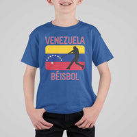 Venezuela Beisbol Flag T Shirt For Kid Venezuelan Baseball Pride Latino Sports Fans