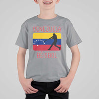 Venezuela Beisbol Flag T Shirt For Kid Venezuelan Baseball Pride Latino Sports Fans