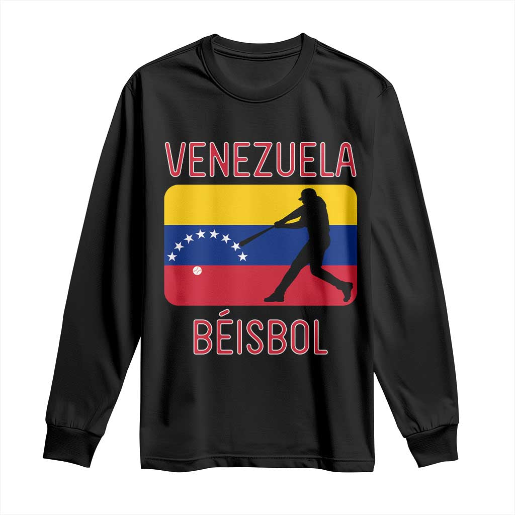 Venezuela Beisbol Flag Long Sleeve Shirt Venezuelan Baseball Pride Latino Sports Fans