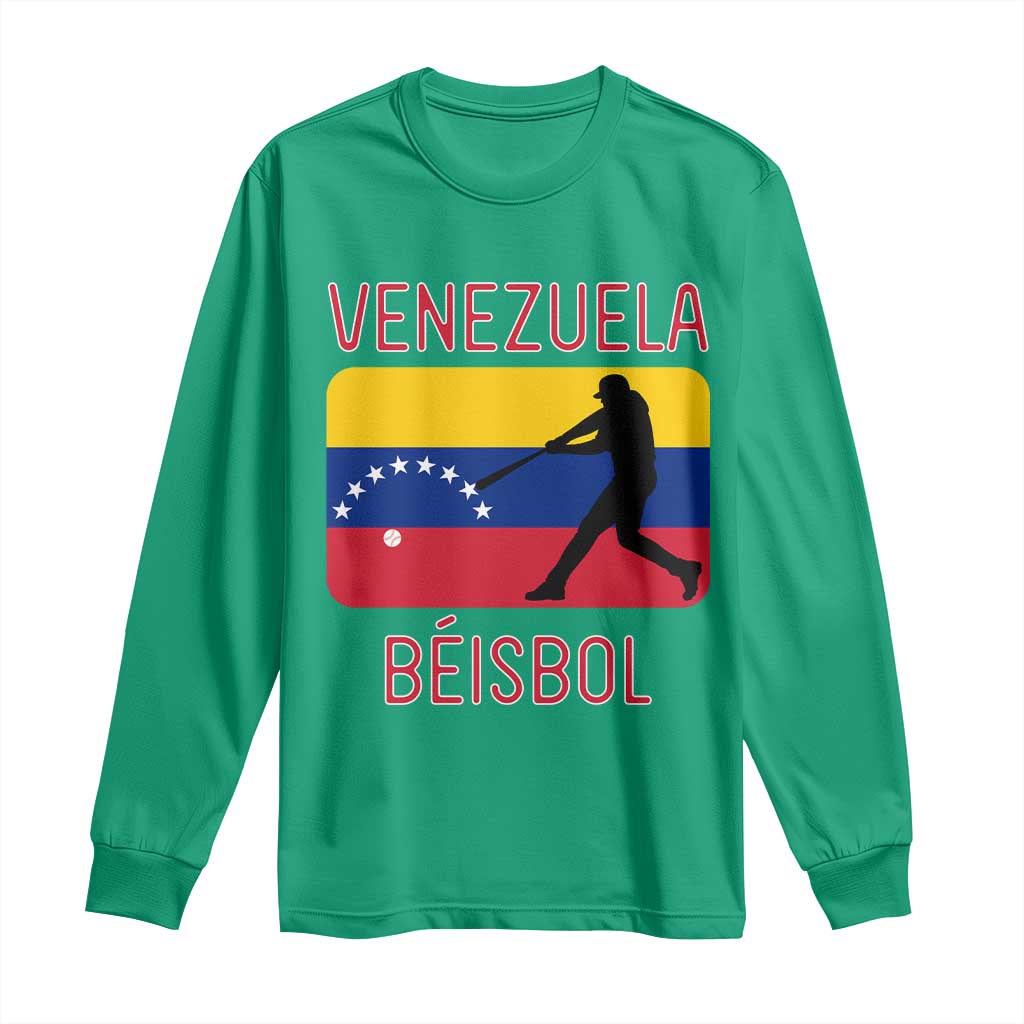 Venezuela Beisbol Flag Long Sleeve Shirt Venezuelan Baseball Pride Latino Sports Fans