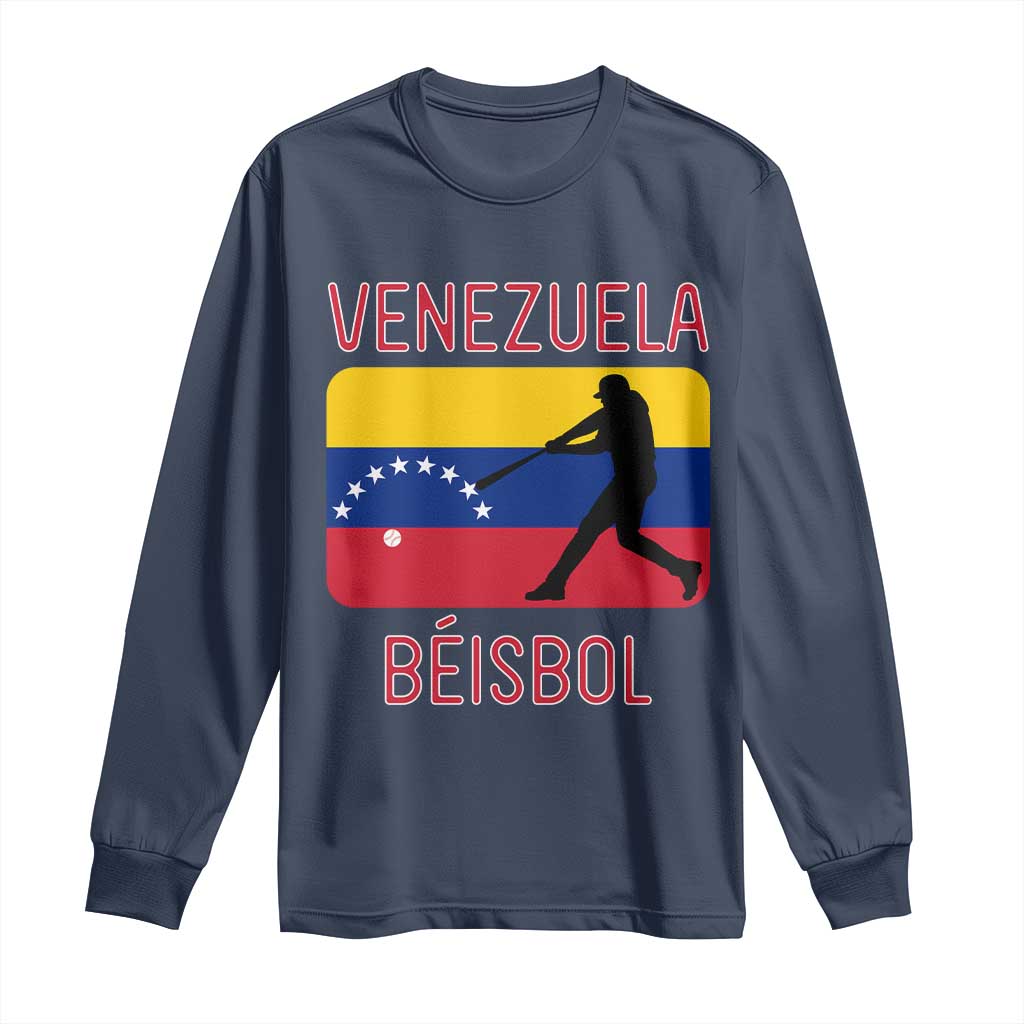 Venezuela Beisbol Flag Long Sleeve Shirt Venezuelan Baseball Pride Latino Sports Fans