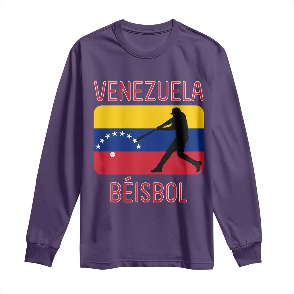 Venezuela Beisbol Flag Long Sleeve Shirt Venezuelan Baseball Pride Latino Sports Fans
