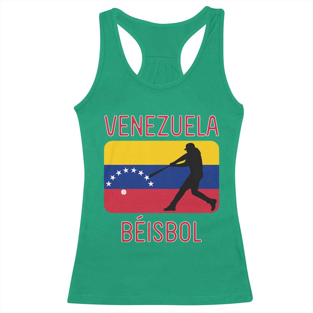 Venezuela Beisbol Flag Racerback Tank Top Venezuelan Baseball Pride Latino Sports Fans