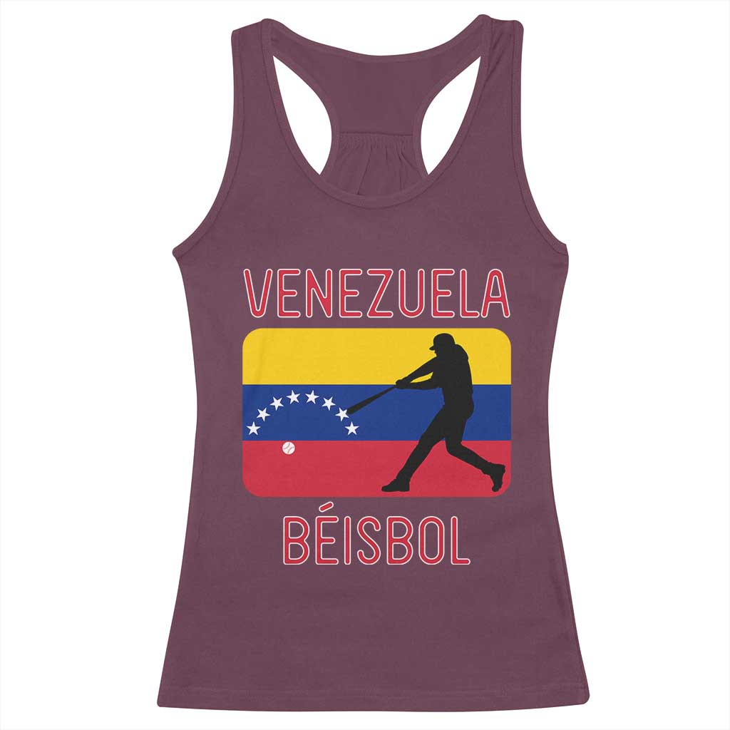 Venezuela Beisbol Flag Racerback Tank Top Venezuelan Baseball Pride Latino Sports Fans