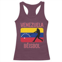 Venezuela Beisbol Flag Racerback Tank Top Venezuelan Baseball Pride Latino Sports Fans