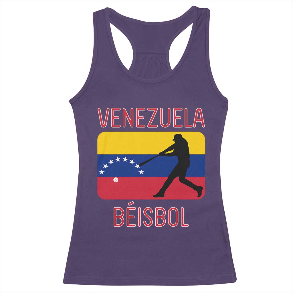 Venezuela Beisbol Flag Racerback Tank Top Venezuelan Baseball Pride Latino Sports Fans