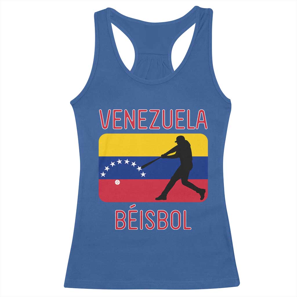 Venezuela Beisbol Flag Racerback Tank Top Venezuelan Baseball Pride Latino Sports Fans