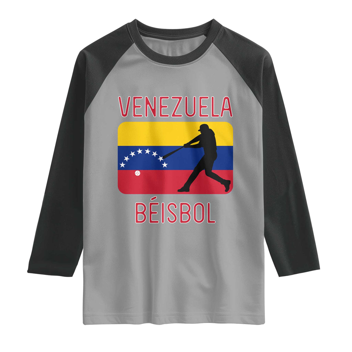 Venezuela Beisbol Flag Raglan Shirt Venezuelan Baseball Pride Latino Sports Fans