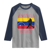 Venezuela Beisbol Flag Raglan Shirt Venezuelan Baseball Pride Latino Sports Fans