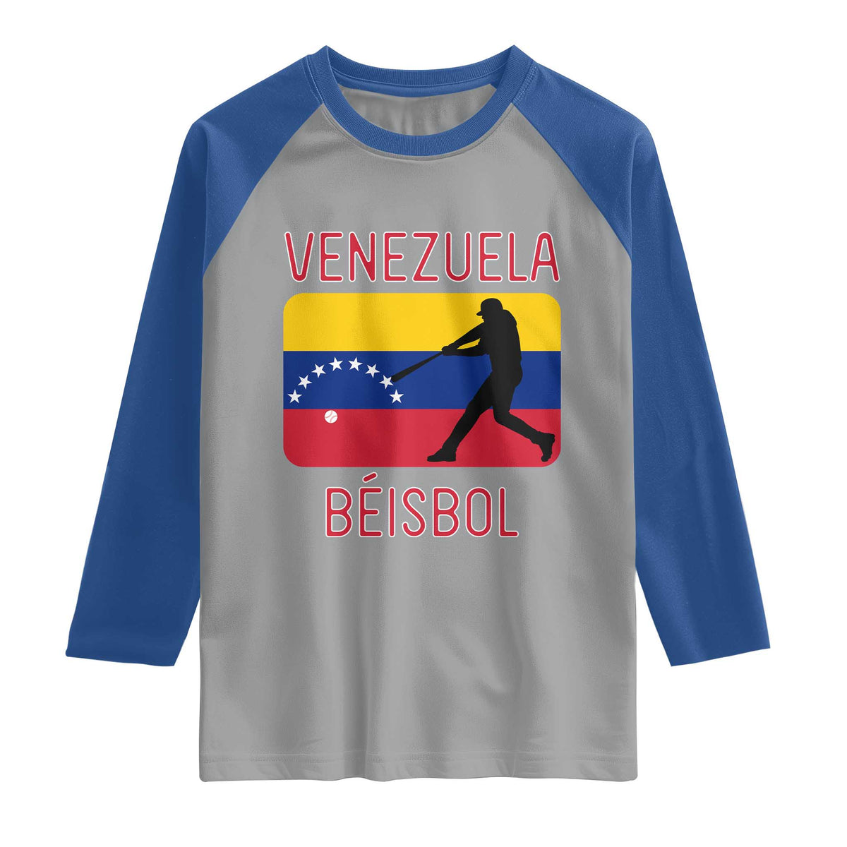 Venezuela Beisbol Flag Raglan Shirt Venezuelan Baseball Pride Latino Sports Fans