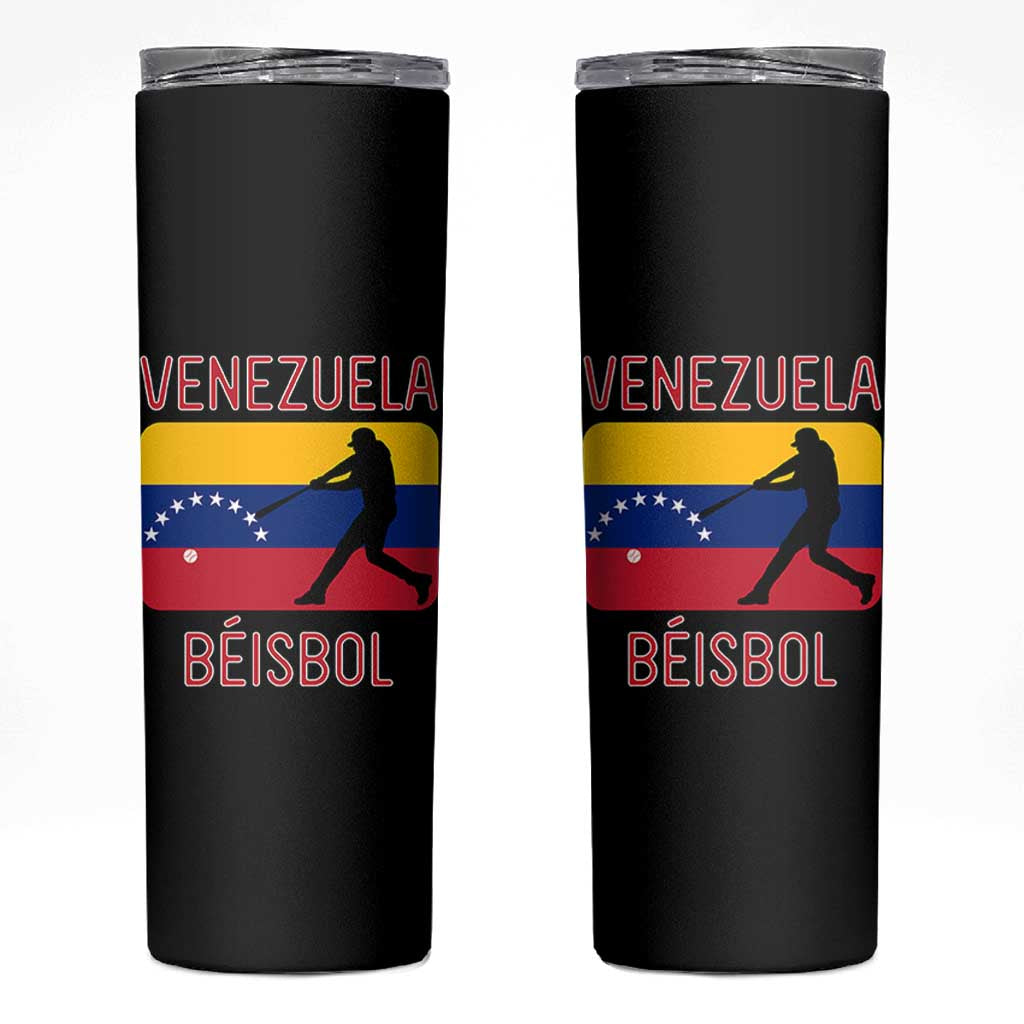 Venezuela Beisbol Flag Skinny Tumbler Venezuelan Baseball Pride Latino Sports Fans