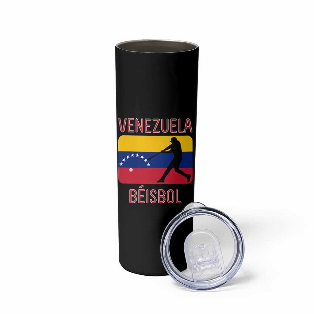 Venezuela Beisbol Flag Skinny Tumbler Venezuelan Baseball Pride Latino Sports Fans