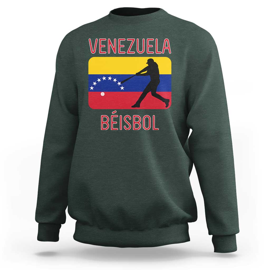 Venezuela Beisbol Flag Sweatshirt Venezuelan Baseball Pride Latino Sports Fans