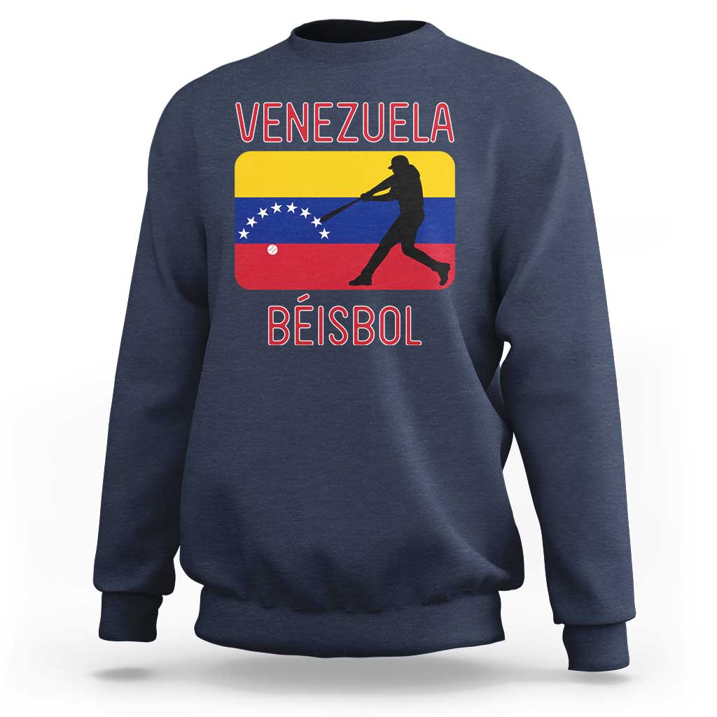 Venezuela Beisbol Flag Sweatshirt Venezuelan Baseball Pride Latino Sports Fans