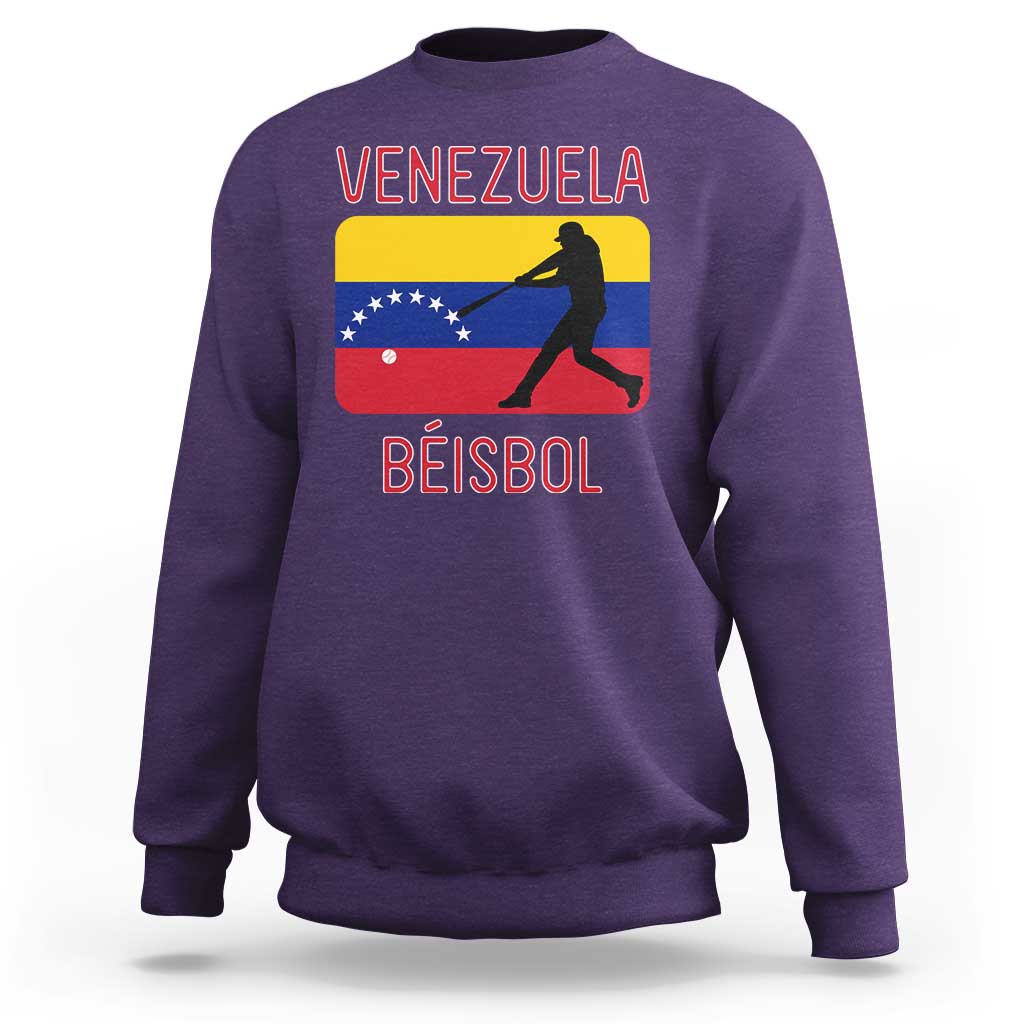 Venezuela Beisbol Flag Sweatshirt Venezuelan Baseball Pride Latino Sports Fans