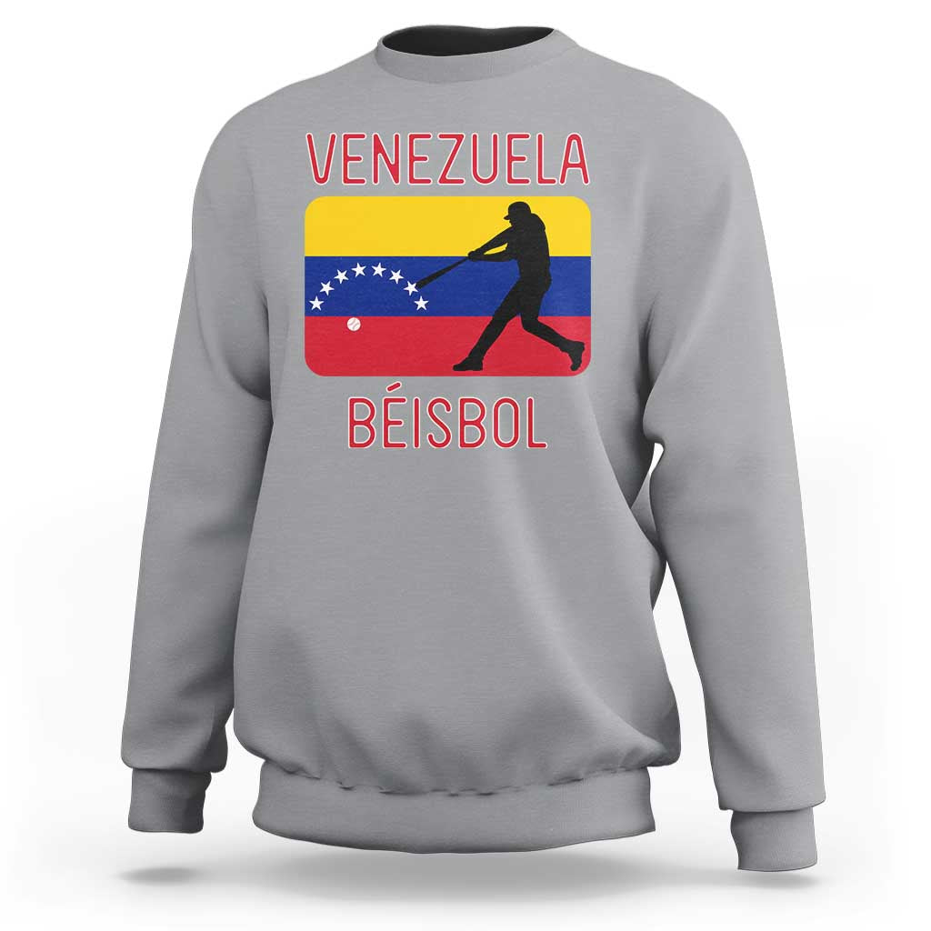 Venezuela Beisbol Flag Sweatshirt Venezuelan Baseball Pride Latino Sports Fans