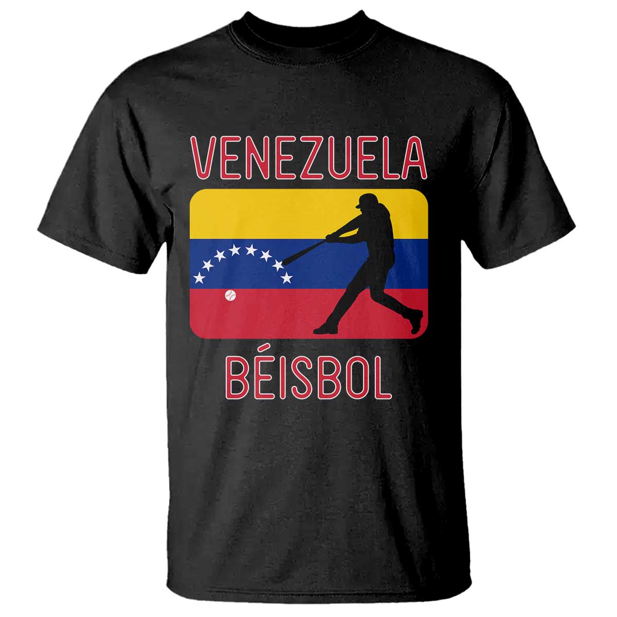 Venezuela Beisbol Flag T Shirt Venezuelan Baseball Pride Latino Sports Fans