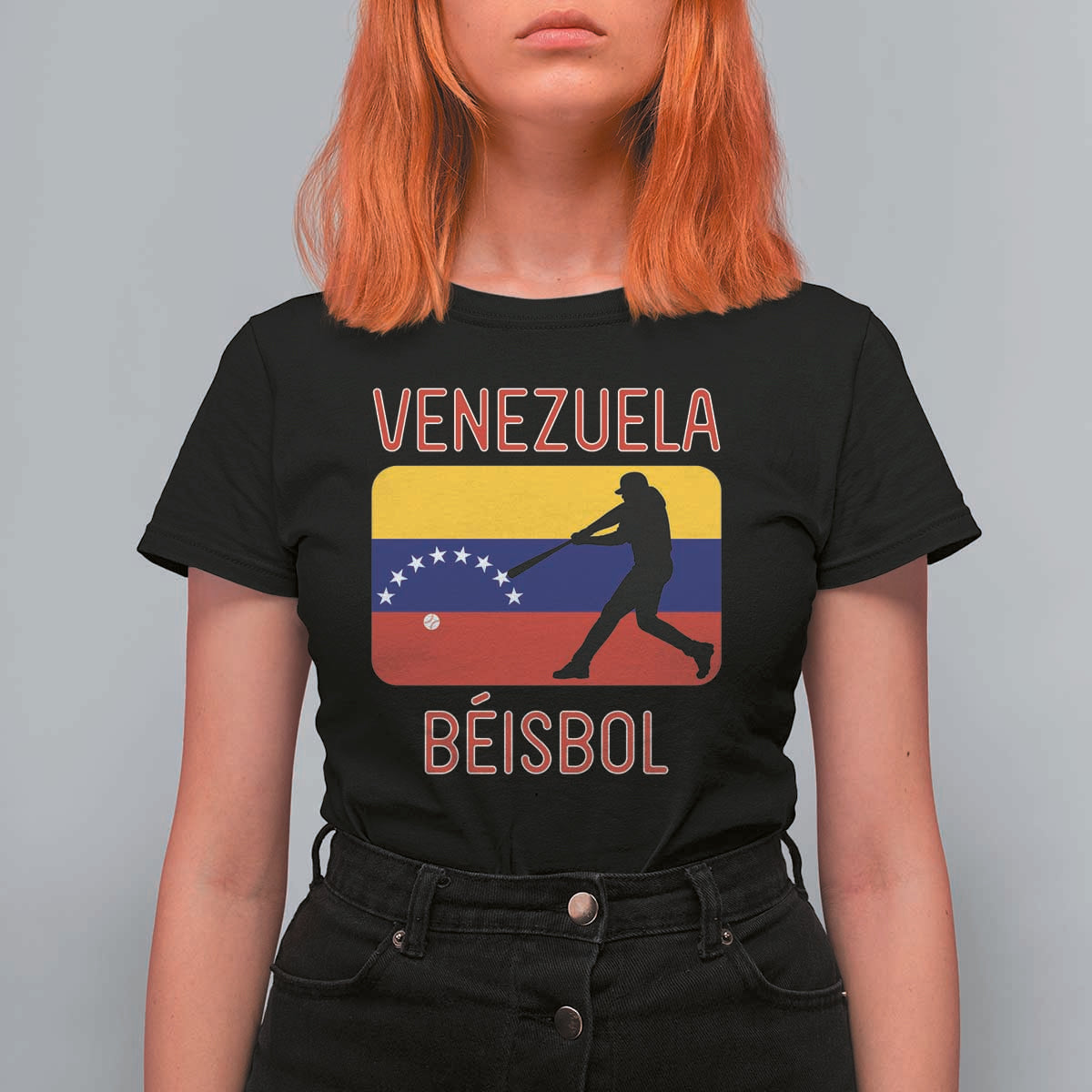 Venezuela Beisbol Flag T Shirt For Women Venezuelan Baseball Pride Latino Sports Fans