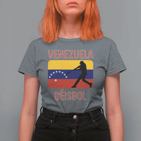 Venezuela Beisbol Flag T Shirt For Women Venezuelan Baseball Pride Latino Sports Fans