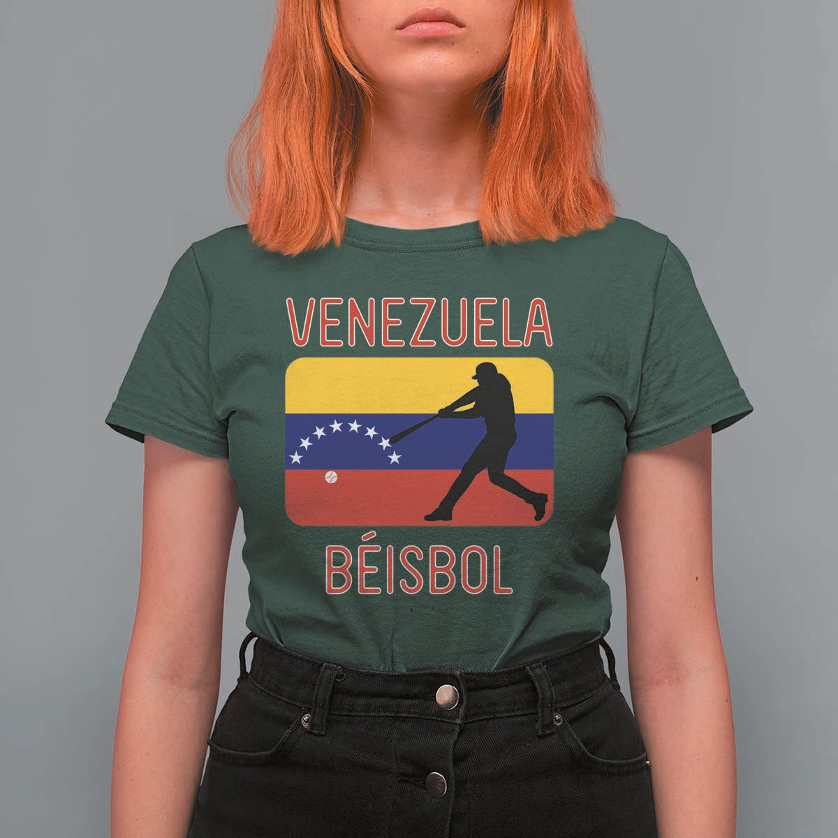 Venezuela Beisbol Flag T Shirt For Women Venezuelan Baseball Pride Latino Sports Fans