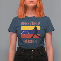 Venezuela Beisbol Flag T Shirt For Women Venezuelan Baseball Pride Latino Sports Fans