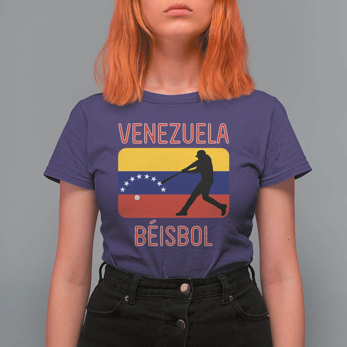 Venezuela Beisbol Flag T Shirt For Women Venezuelan Baseball Pride Latino Sports Fans