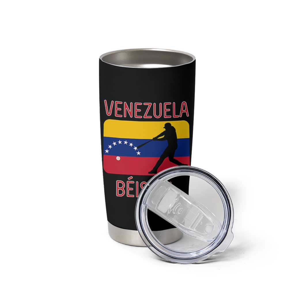 Venezuela Beisbol Flag Tumbler Cup Venezuelan Baseball Pride Latino Sports Fans