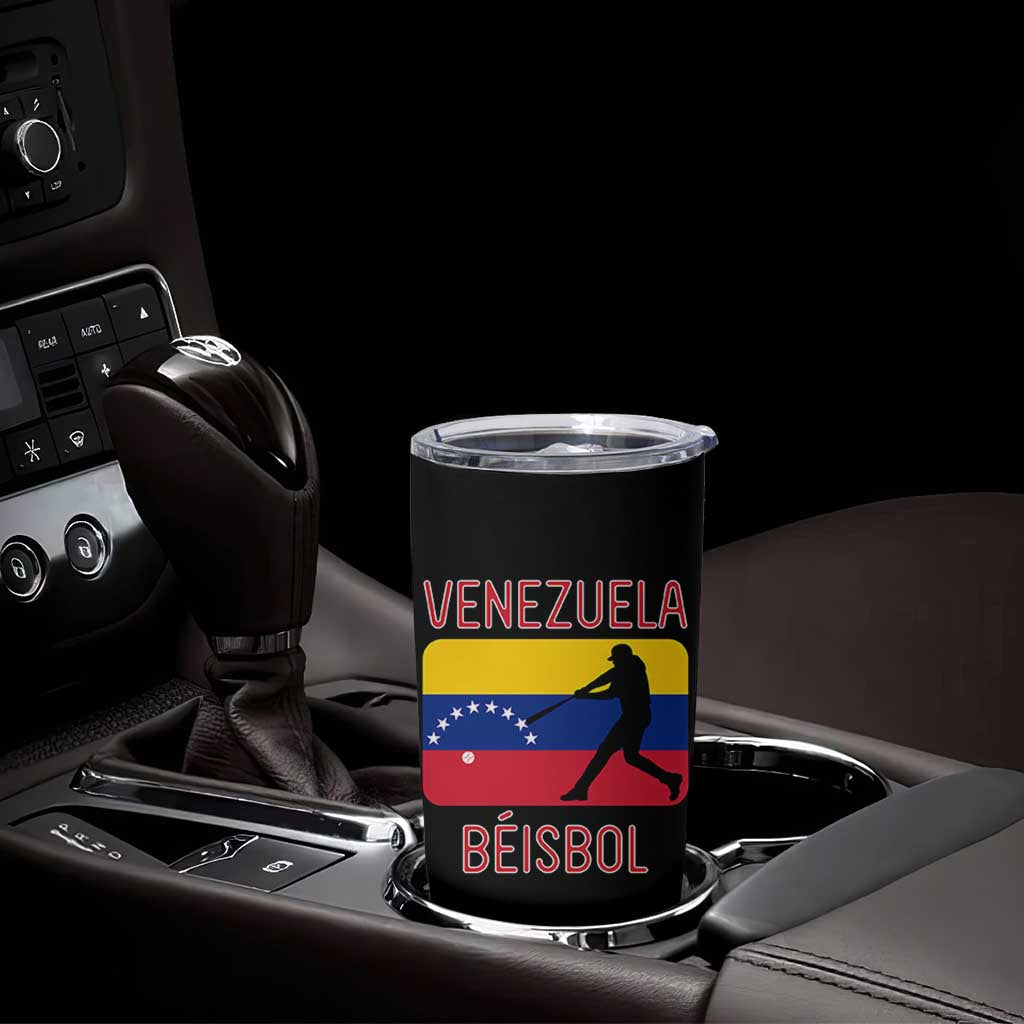 Venezuela Beisbol Flag Tumbler Cup Venezuelan Baseball Pride Latino Sports Fans