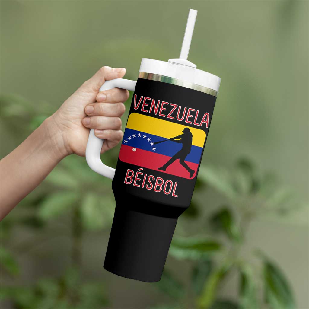 Venezuela Beisbol Flag Tumbler With Handle Venezuelan Baseball Pride Latino Sports Fans