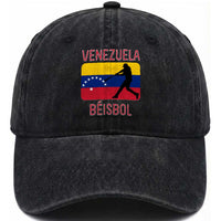 Venezuela Beisbol Flag Washed Cotton Baseball Cap Venezuelan Baseball Pride Latino Sports Fans