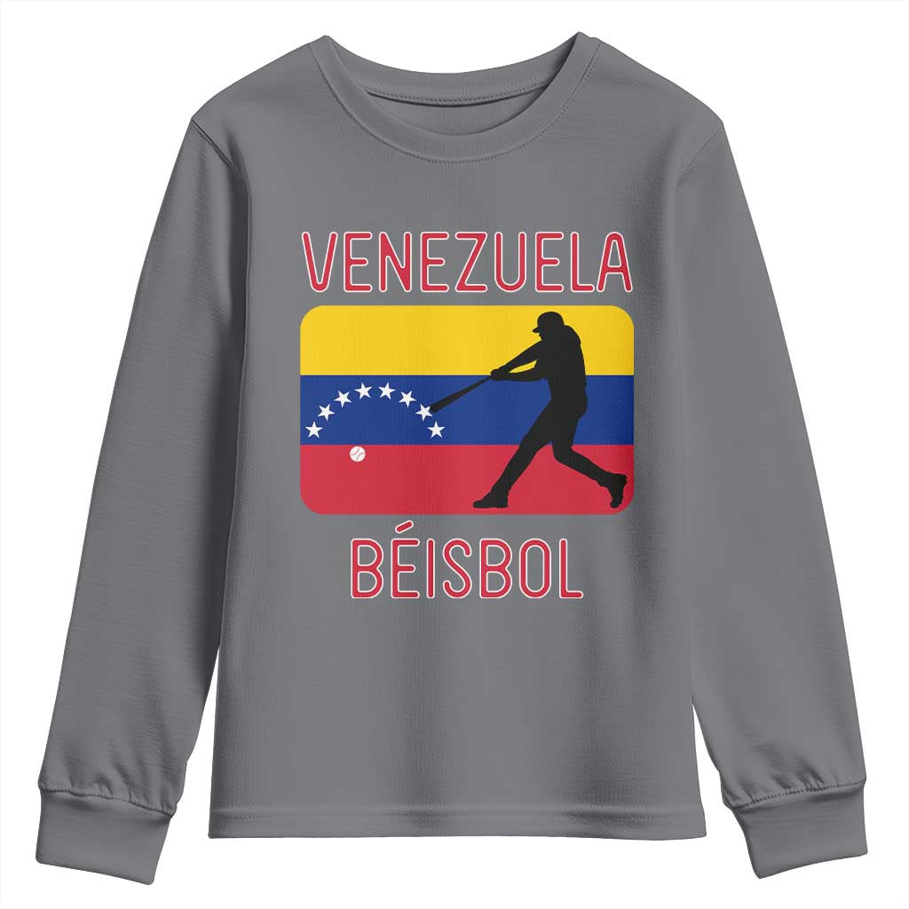 Venezuela Beisbol Flag Youth Sweatshirt Venezuelan Baseball Pride Latino Sports Fans