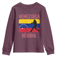 Venezuela Beisbol Flag Youth Sweatshirt Venezuelan Baseball Pride Latino Sports Fans