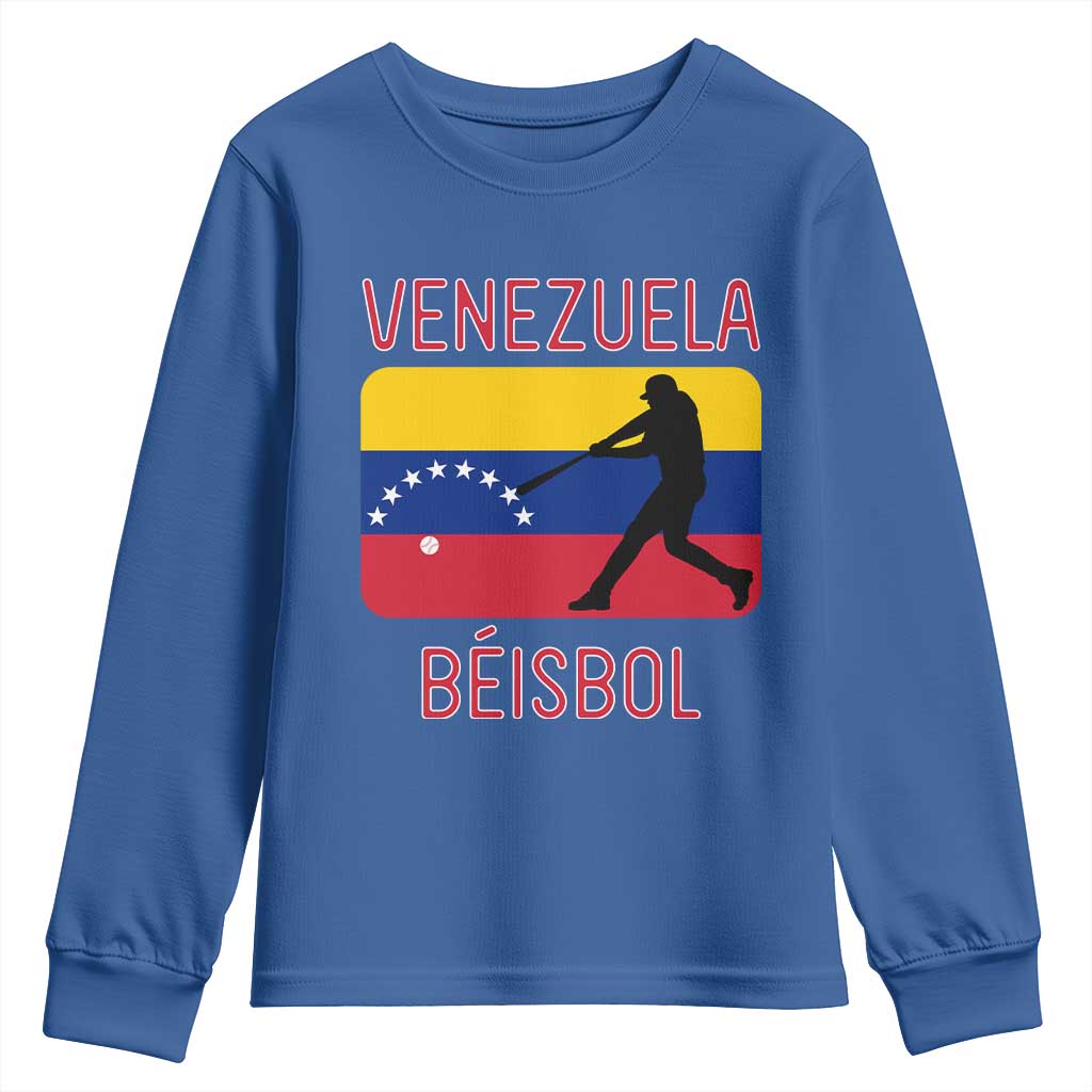 Venezuela Beisbol Flag Youth Sweatshirt Venezuelan Baseball Pride Latino Sports Fans