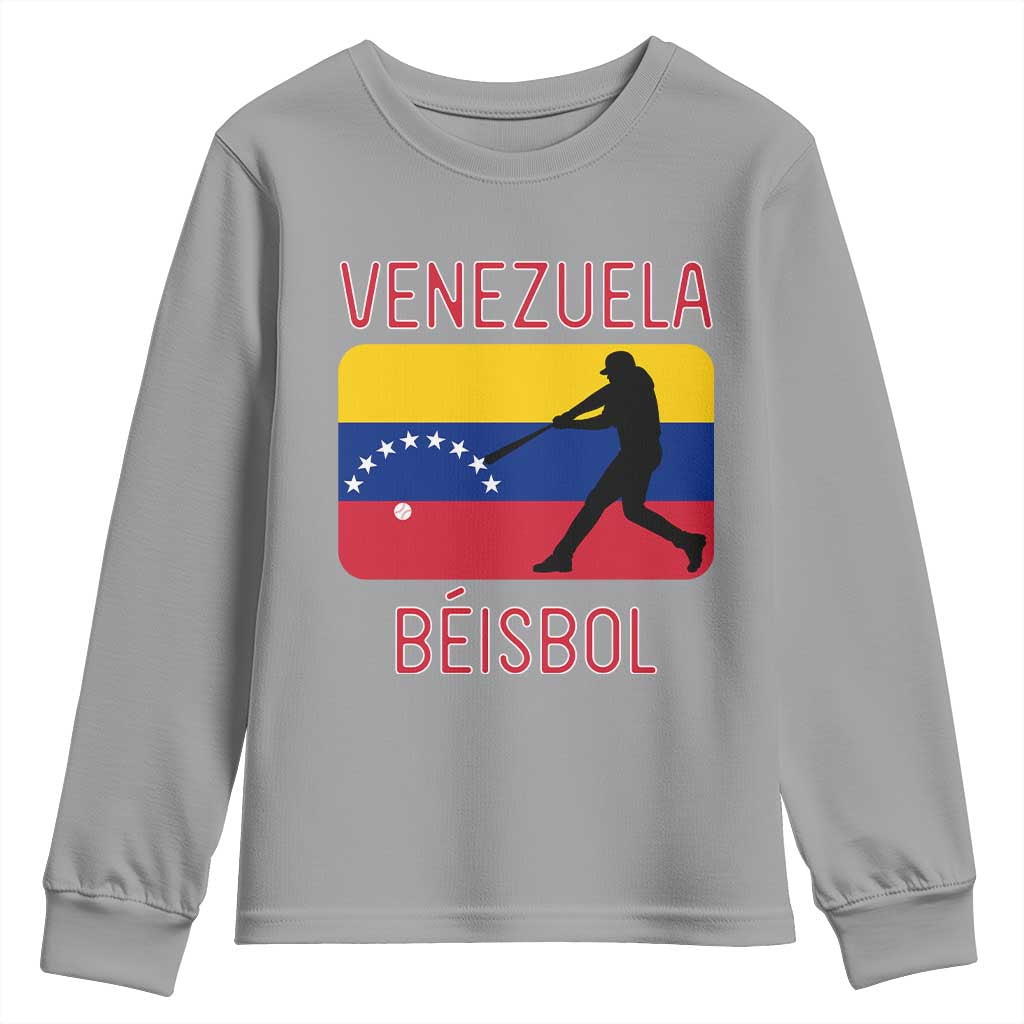 Venezuela Beisbol Flag Youth Sweatshirt Venezuelan Baseball Pride Latino Sports Fans