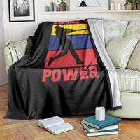 Arepa Power Venezuela Baseball Flag Throw Blanket Funny Venezuelan Pride Gift for Beisbol Lovers