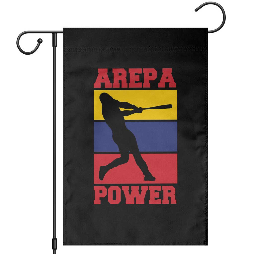 Arepa Power Venezuela Baseball Flag Garden Flag Funny Venezuelan Pride Gift for Beisbol Lovers