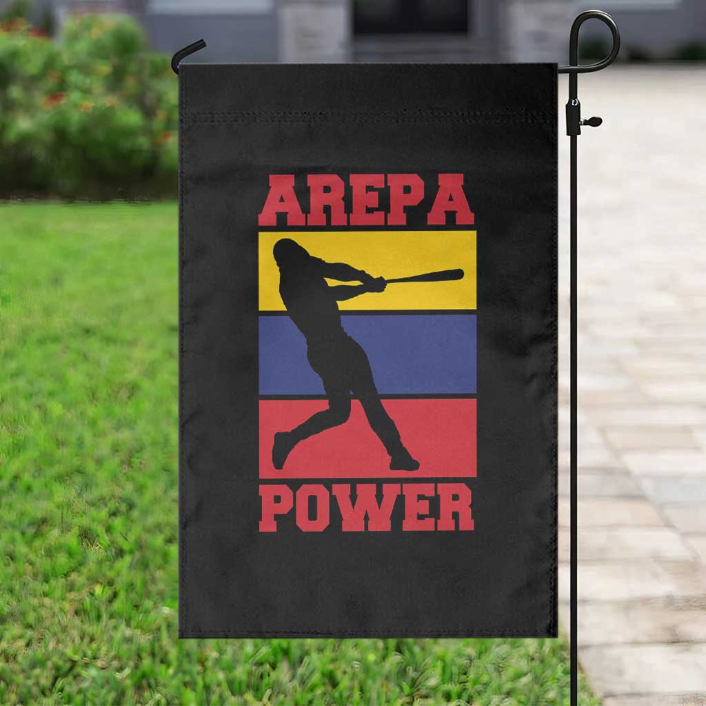Arepa Power Venezuela Baseball Flag Garden Flag Funny Venezuelan Pride Gift for Beisbol Lovers