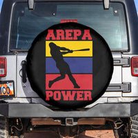 Arepa Power Venezuela Baseball Flag Spare Tire Cover Funny Venezuelan Pride Gift for Beisbol Lovers