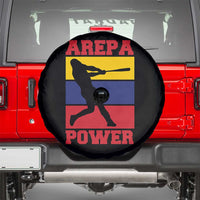 Arepa Power Venezuela Baseball Flag Spare Tire Cover Funny Venezuelan Pride Gift for Beisbol Lovers