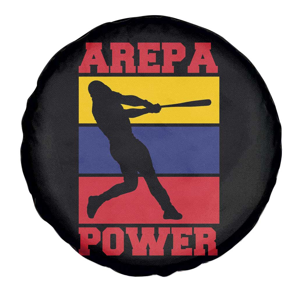 Arepa Power Venezuela Baseball Flag Spare Tire Cover Funny Venezuelan Pride Gift for Beisbol Lovers