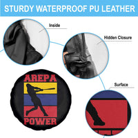 Arepa Power Venezuela Baseball Flag Spare Tire Cover Funny Venezuelan Pride Gift for Beisbol Lovers